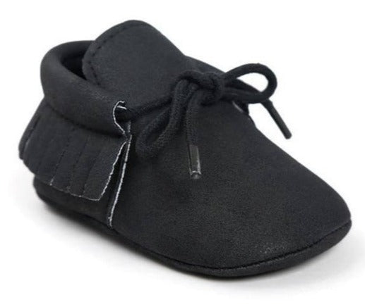 BabyRiser™ Charming Lace-up Tassels Suede Leather Toddler Moccasins