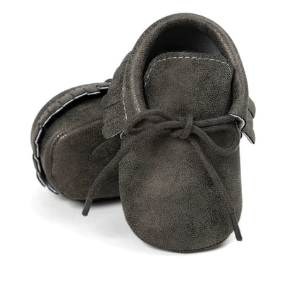 BabyRiser™ Charming Lace-up Tassels Suede Leather Toddler Moccasins